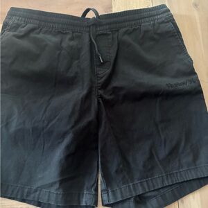 Hurley Jet Black Elastic Waistband Shorts